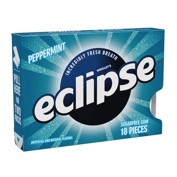 Eclipse Single Serve Peppermint Gum 18 Pieces, PK144